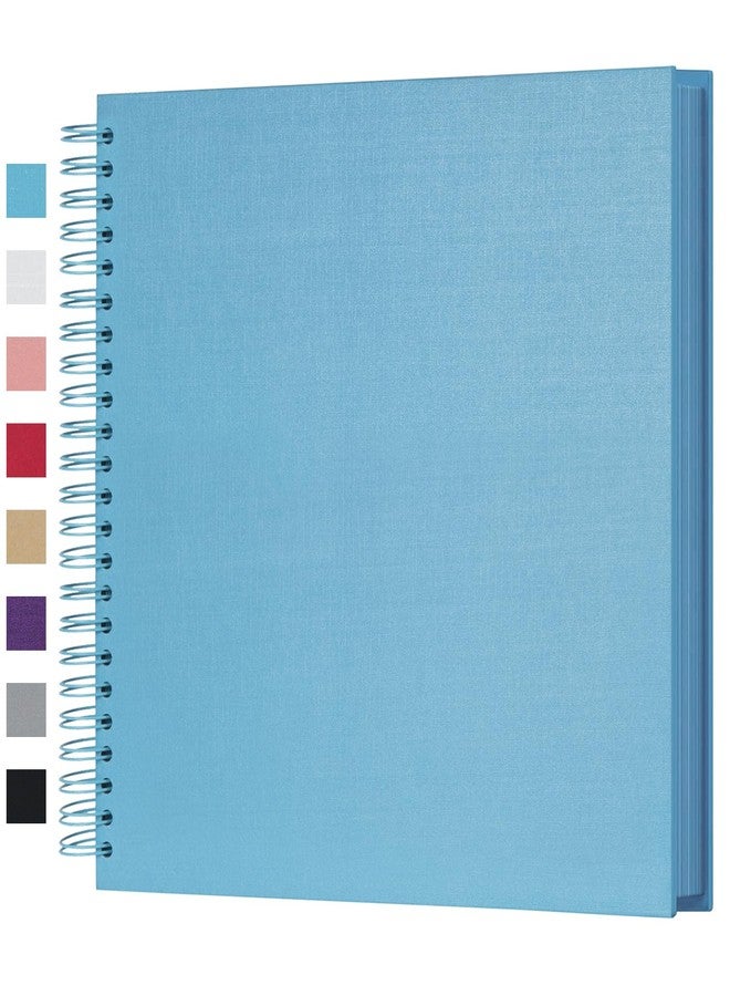 potricher 12 x 12 Inch Large DIY Scrapbook Photo Album 80 Pages Thick Kraft Blank Blue Paper Memory Book for Wedding and Anniversary Family (Blue, 12 Inch) - Image 1